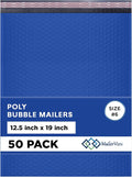 Royal Blue 12.5x19.5 Inch Large Poly Bubble Mailers #6 | Padded Envelopes by MAILERVIEW