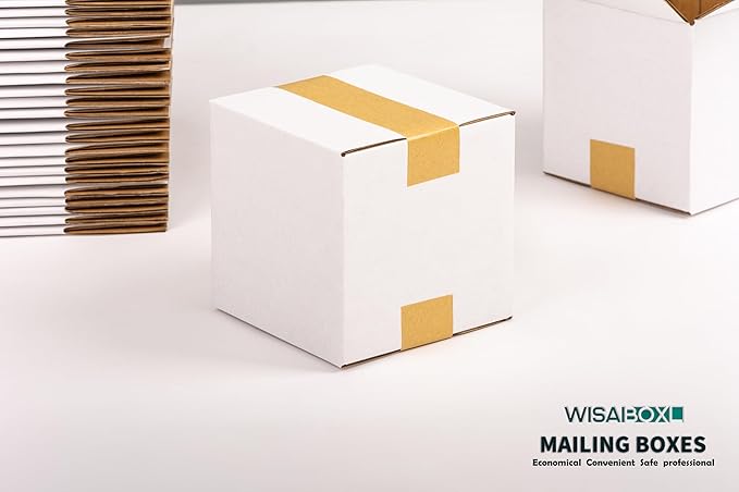 5x5x5 inch White Shipping Boxes, Corrugated Cardboard Small Boxes - Image 4