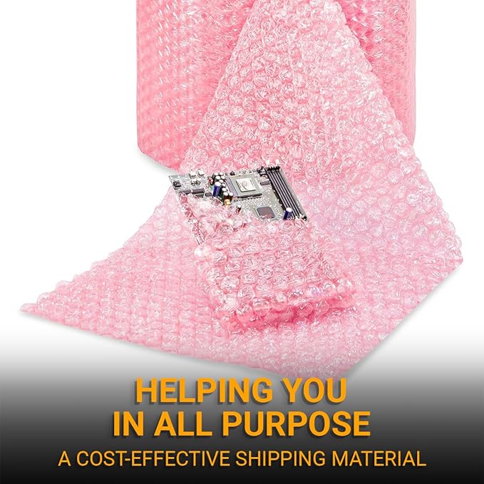 Pacific Mailer 2-Pack Anti-Static Bubble Cushioning Wrap Rolls, 3/16" x 17" x - Image 6