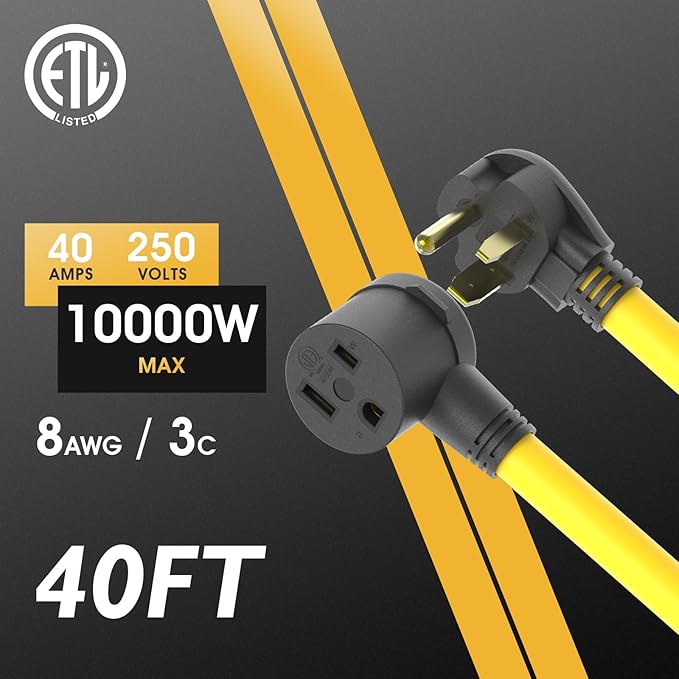 TOOLIOM 6-50P to 6-50R Welder Extension Cord 40FT 8AWG Power Extension Cord - Image 2