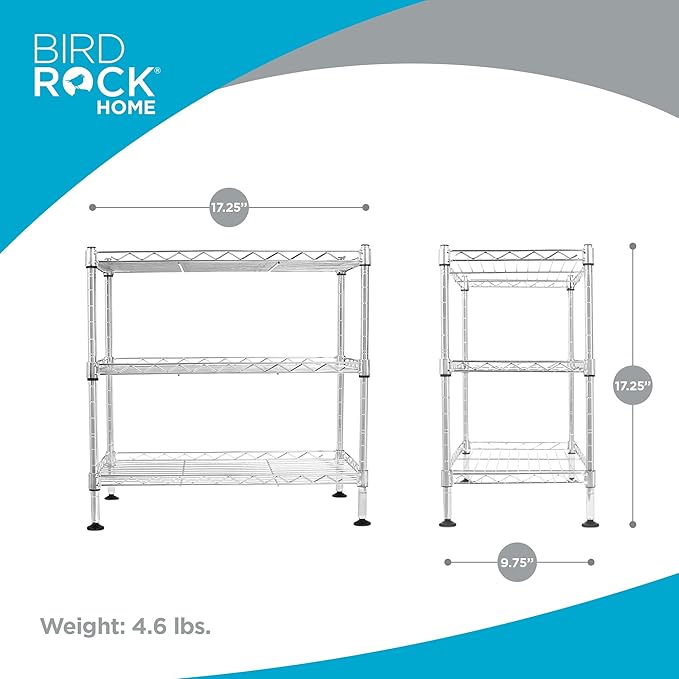 Internet's Best 3-Tier Compact Wire Utility Shelving Unit - Image 6