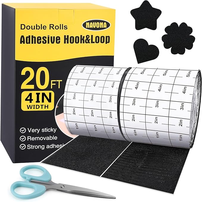 Navona 20Ft x 4 Inch Heavy Duty Hook and Loop Tape by Unknown