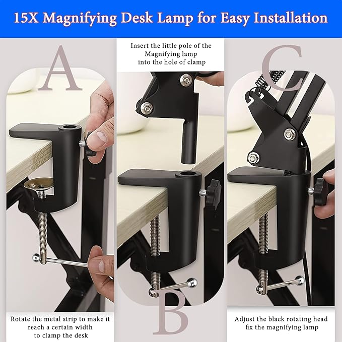 15X Magnifying Glass Desk Lamp - Image 3