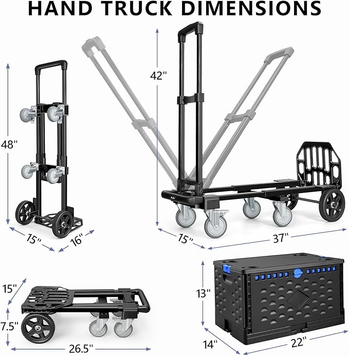 KEDSUM 4-in-1 Convertible Hand Truck Dolly - Image 8
