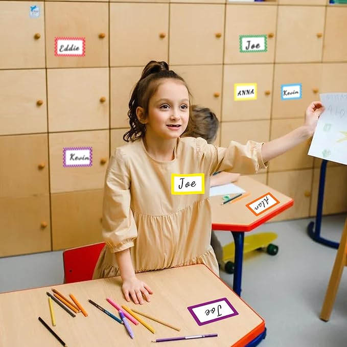 6 Color Name Tag Stickers, Classroom and Home - Image 5