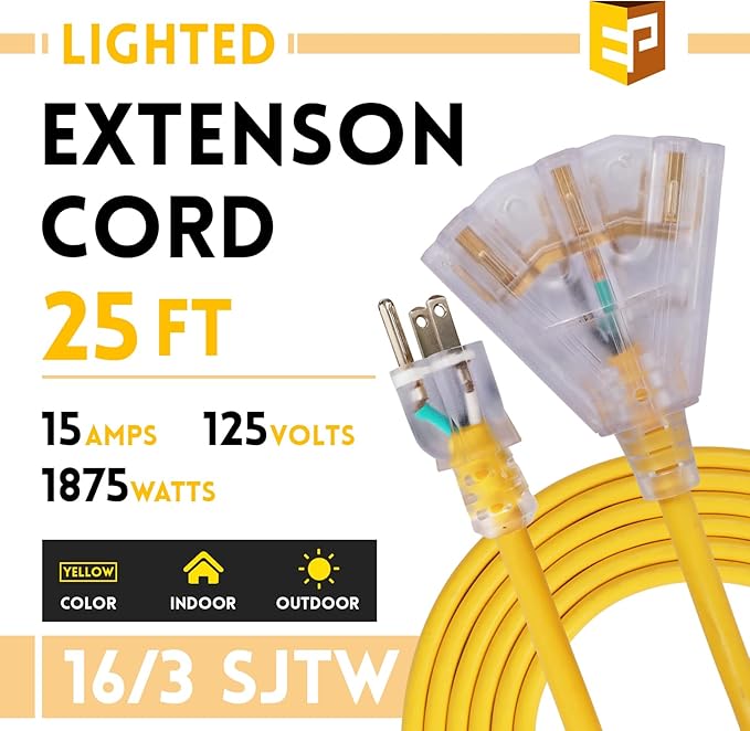 EP 25 Ft Lighted Outdoor Extension Cord - Image 2
