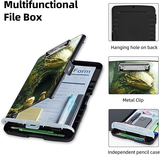 Clipboard with Storage Box & Pen Holder, Heavy Duty Clip Boards 8.5x11 - Image 3