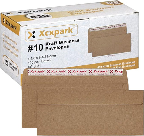 120 PCS #10 Brown Self Seal Kraft 4-1/8 x 9-1/2 inches Security Envelopes by Xxcxpark