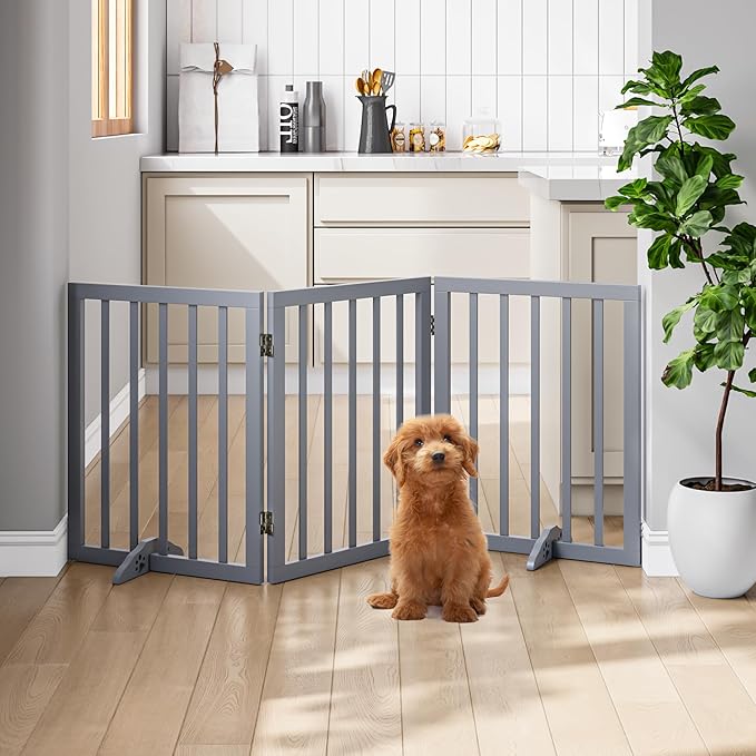 Freestanding Wooden Dog Gate by MinoKesper