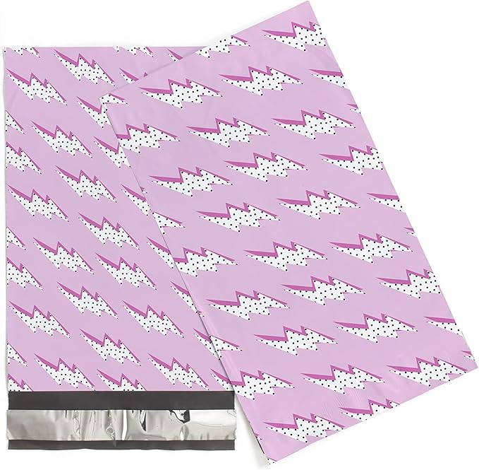 6x9 Poly Mailers – Lightning Bolt – Waterproof, Tear-Resistant Shipping Bags by PackageMint