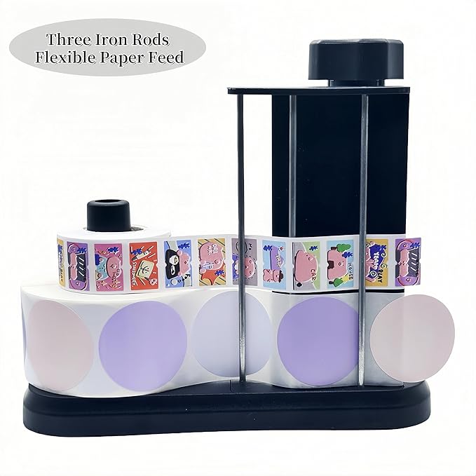 Manual Label Sticker Roll Dispenser, Adjustable Tabletop Label Dispenser - Image 8