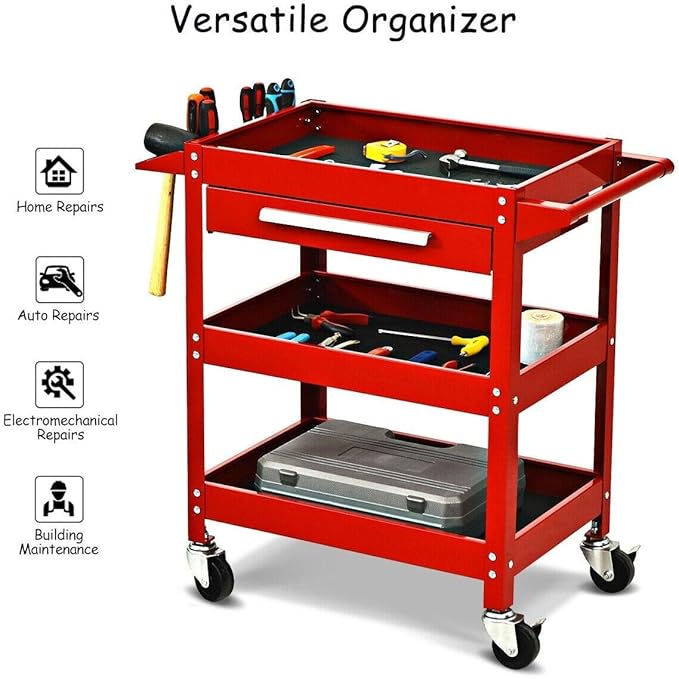 ERGOMASTER Metal Service Utility Cart - Image 4