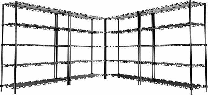 Storage Shelves Heavy Duty, 5-Tier Adjustable Metal Industrial Utility Shelf by ROOMTEC