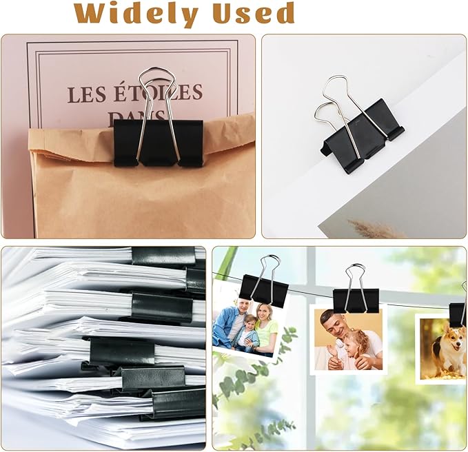Large Heavy Duty Clips 2 Inch Black Extra Large Paper Clips Big Size Paper - Image 6