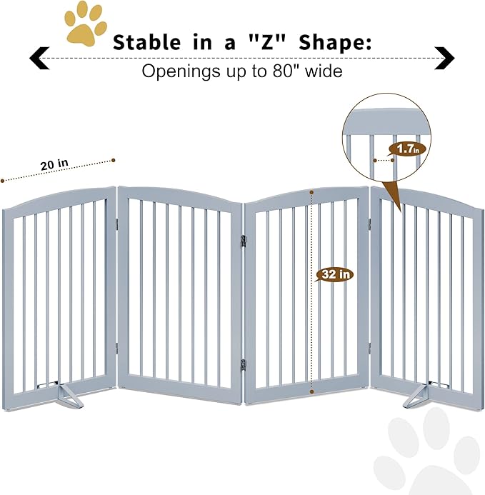 Freestanding Wooden Pet Gate - Image 6