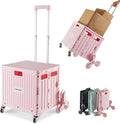 Foldable Utility Cart with Stair Climbing Wheels, Collapsible Rolling Crate by MACOPRO