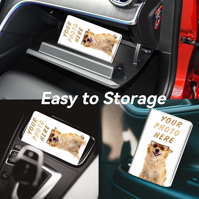 Customized Registration & Insurance Holder, Leather Car Glove Box Organizer - Image 4