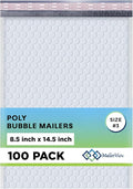 White Poly Bubble Mailers 8.5x14.5 inch #3 | Self Seal Padded Envelopes | by MAILERVIEW