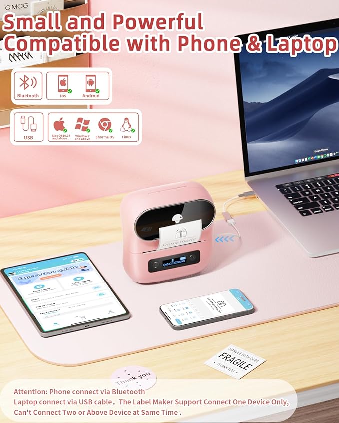 Phomemo M220 Bluetooth Label Maker Machine, Label Printer - Image 4