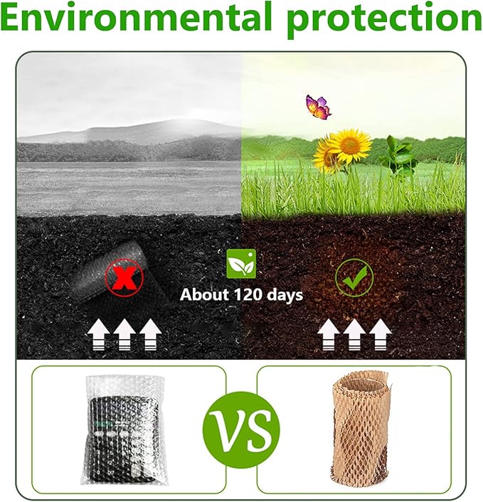 Honeycomb Packing Paper, Recyclable Honeycomb Paper Bubble Paper Wrapping - Image 5