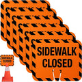 6 Pcs Plastic Sidewalk Closed Sign Bulk by Copkim