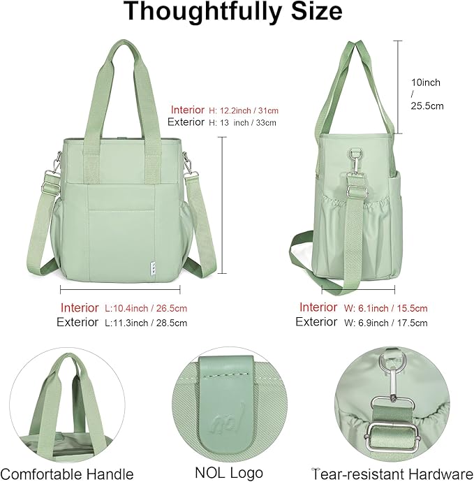 NOL Insulated Lunch Bag for Women, Large Spacious Lunch Tote Bag - Image 2