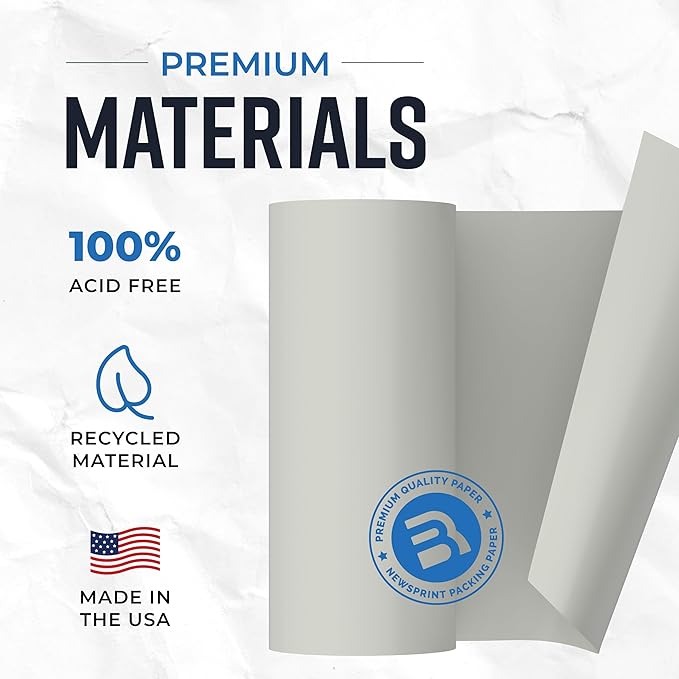 Bryco Goods Large Newsprint Packing Paper Roll - Image 3