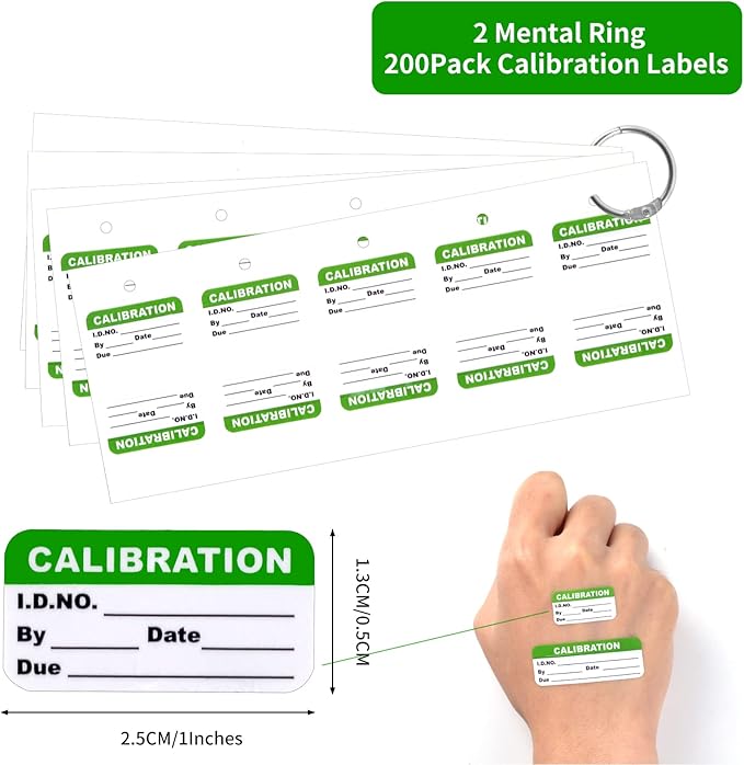 300 Pack 0.5" x 1" Self Laminating Calibration Labels - Image 2