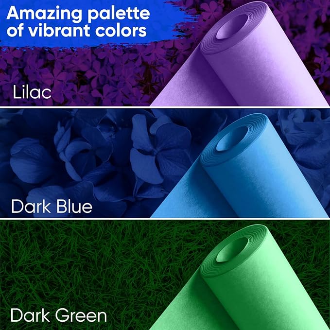 12" x 1200" Dark Blue Kraft Paper Roll, 45 lbs Thickness, Made in USA Colored - Image 6