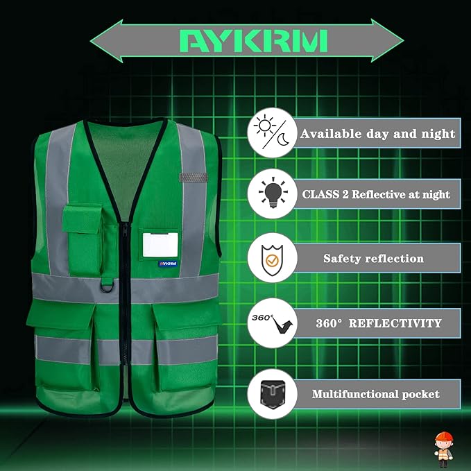 A-SAFETY High Visibility Reflective Safety Vest Customize Logo - Image 4