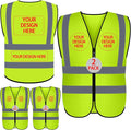 BeautyWill Custom Safety Vest Customized Logo Class 2 High Visibility by BeautyWill