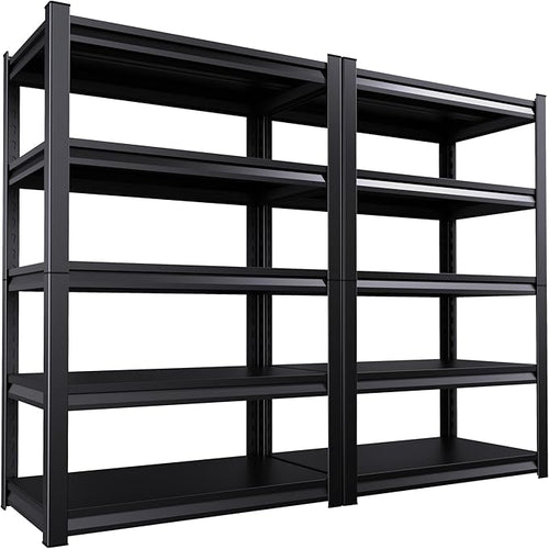 2 Pack Garage Shelving Heavy Duty Storage Shelves 2500LBS Adjustable Garage by AOJUFEO