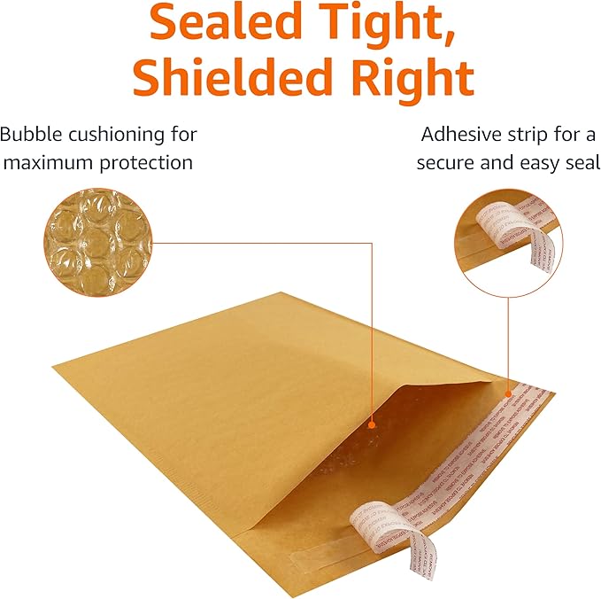 Amazon Basics Kraft Bubble Self-Seal Mailer - Image 3