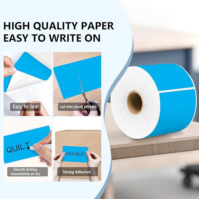 PARLAIM 3 X 5 Inch 4Rolls/1000 Per Roll Rectangle Inventory Color Coding Labels - Image 3