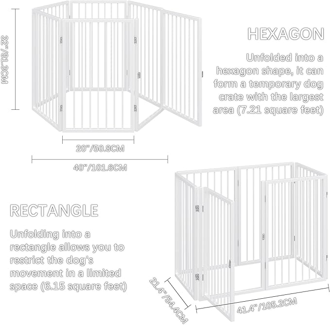 Vantas Folding No-Assembly Metal Pet Gate 120" Wide, Freestanding Accordion - Image 6