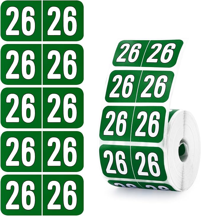 500 Pcs 2026 Year Stickers, Waterproof File Folder Labels, Self-Adhesive by Unknown