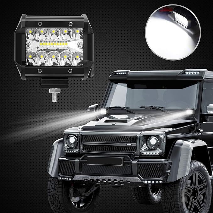 8PCS LED Pods, 4 Inch 60W Light Bar, 8 Pack White Lights - Image 7