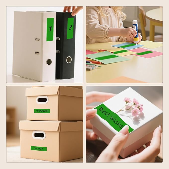 3 × 1 Inches Green Rectangle Color Coding Labels 1000 PCS, Self-Adhesive - Image 6