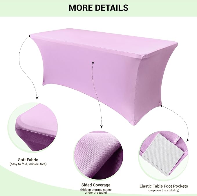 Obstal 6 Pack Stretch Spandex Table Covers - Image 3