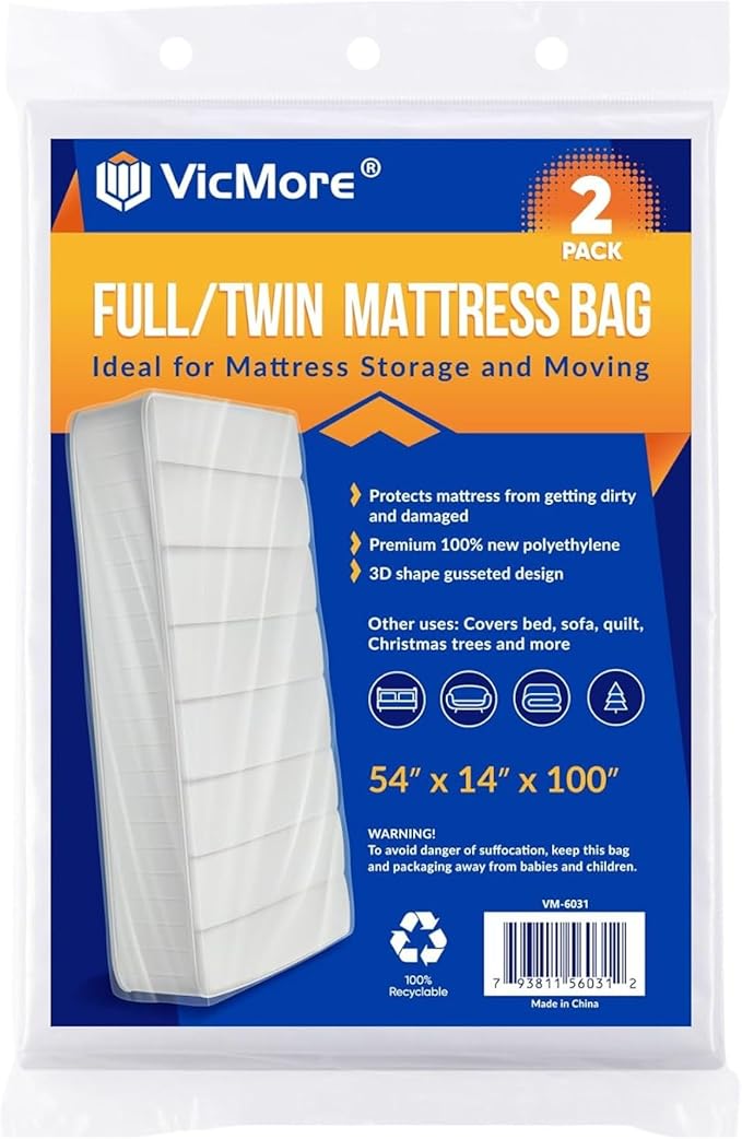 VICMORE 2 Pack Full/Twin Mattress Bags by VicMore
