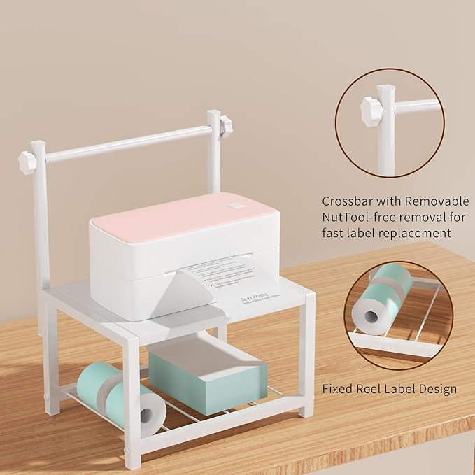 Label Holder for Rolls and Fan-Fold Labels, Sturdy Thermal Sticker Holder for - Image 5