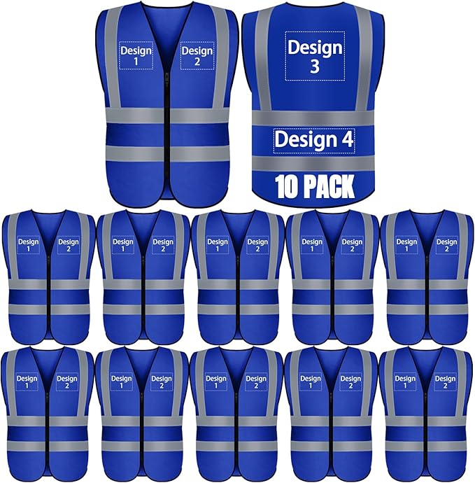 BeautyWill Custom Logo Safety Vest S, 4XL Personalized Safety Vest High by BeautyWill