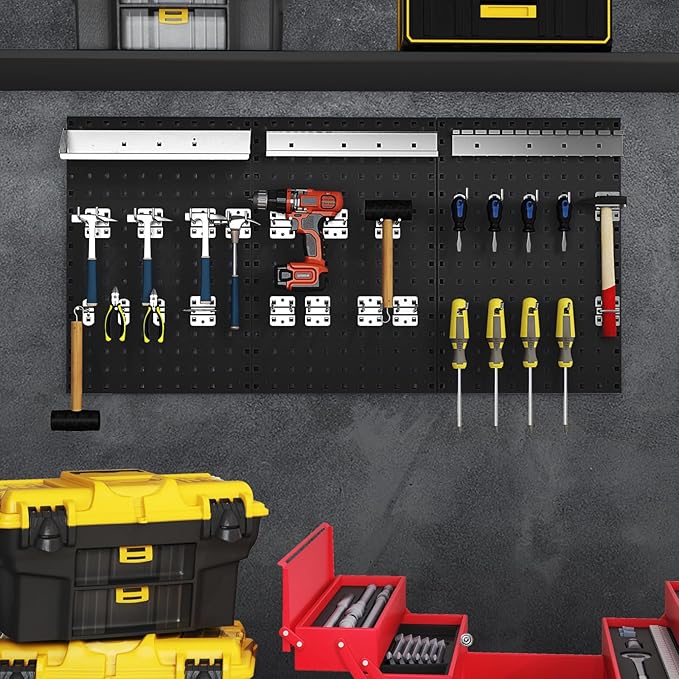 Goplus Garage Pegboard, Metal Pegboard Tool Organizer Kit - Image 8