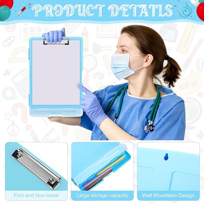 Crtiin 6 Pcs Plastic Clipboard - Image 3