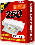 CAREGY Thermal Laminating Pouches, 250 Pack Laminating Sheets, 5 Mil, 9 x 11.5 by CAREGY