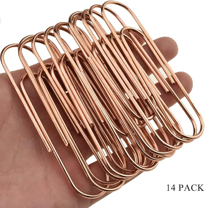 HAHIYO Paper Clips Sturdy 4 inches Length 14 Pack Paperclips Heavy Duty Tight - Image 7