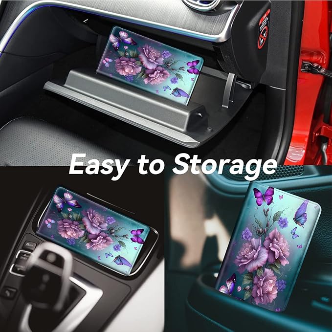 Car Registration and Insurance Holder, Leather Car Glove Box Organizer - Image 4