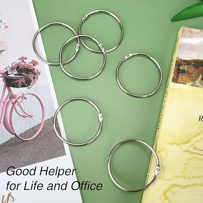OWLKELA 2 Inch 15 Pack Loose Leaf Binder Rings, Keychain Key Ring - Image 4