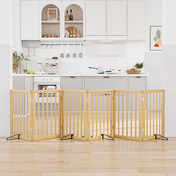 Extra Wide Dog Gates for Doorways, Bamboo Dog Gates for The House Stairs - Image 2