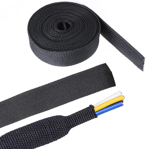 2 in 1 Heat Shrink Braided Sleeving Fabric Tubing-Ideal fit Irregular Shape by Sunnarepoon